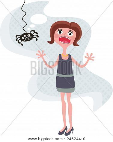 La niña y la araña.