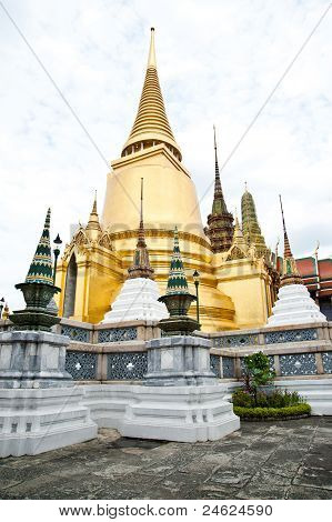Thailandsk tempel, wat Phra Kaew-templet, bangkok Thailand