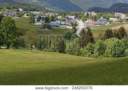 Fields And Meadows Around The Village Of Saint-nizier Du Moucherotte On Vercors Range