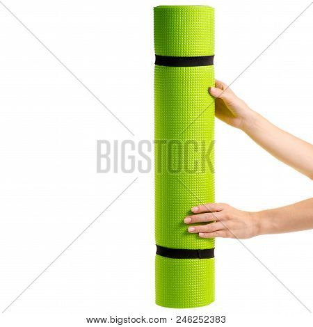 Karemat In Hand On White Background Isolation