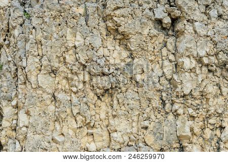 Textured Stone Background Rubble Ballast In Natural Form In The Rock Wall.