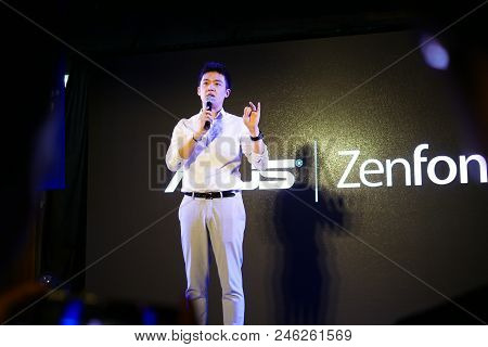 Bangkok, Thailand - January 11, 2018: Asus Zenfone Max Plus, The Latest Android Smartphone For Mediu