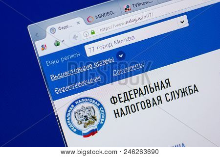 Ryazan, Russia - June 17, 2018: Homepage Of Nalog Website On The Display Of Pc, Url - Nalog.ru