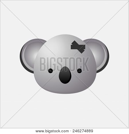 Koala Bear Logo Design, Koala Head Icon,  Logo Symbol Vector Illustration