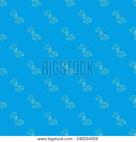 Camera Up Pattern Vector Seamless Blue Repeat For Any Use