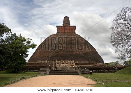 Jetavana 白塔寺，阿努拉德普勒，世界上最大的砖砌纪念碑建在第三世纪