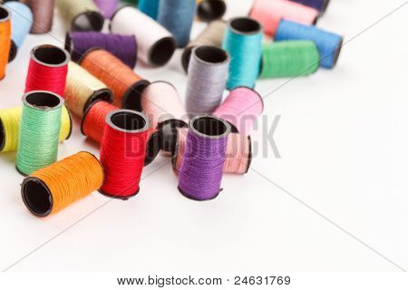 bobbins of lurex thread