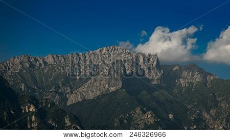 Monte Grigna Above The City Of Lecco In Italy