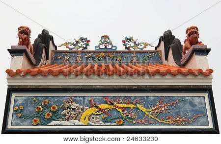 Ayrıntı Pak Tai Tapınağı.  Cheung Chau. Hong Kong.