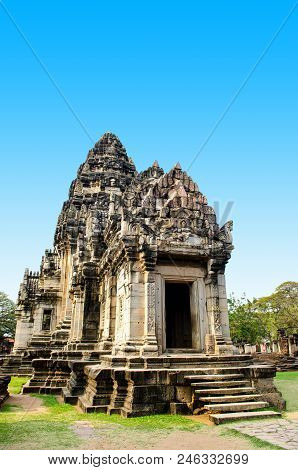Central Pagoda, Stone Castle Of Phimai History Park, Thailand.