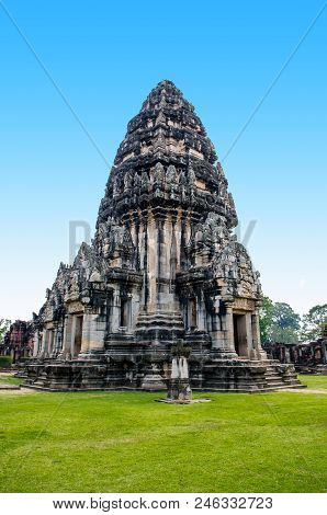 Central Pagoda, Stone Castle Of Phimai History Park, Thailand.