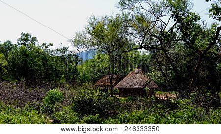 Landscape Of The Village Of Hamar Tribe Near Turmi , Ethiopia