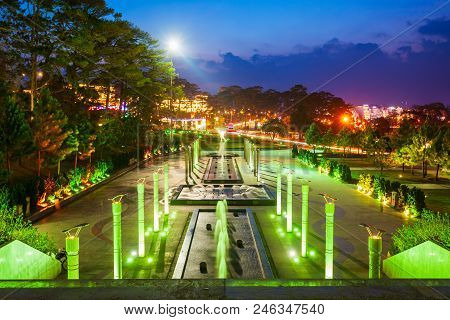 Lam Vien Square In Dalat At Sunset, Vietnam