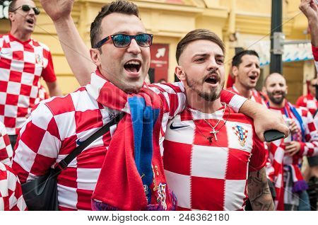 Nizhny Novgorod, Russia - June 21, 2018: Football Fans Came To Nizhny Novgorod For The World Cup. Fa