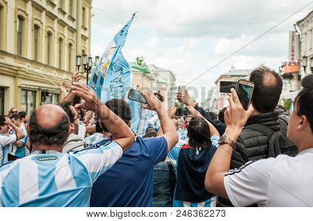Nizhny Novgorod, Russia - June 21, 2018: Football Fans Came To Nizhny Novgorod For The World Cup. Fa