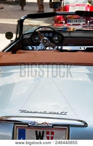 Saalbach-hinterglemm, Austria - June 21 2018: Maserati 3500 Gt Oldsmobile Vintage Veteran Car Prepar
