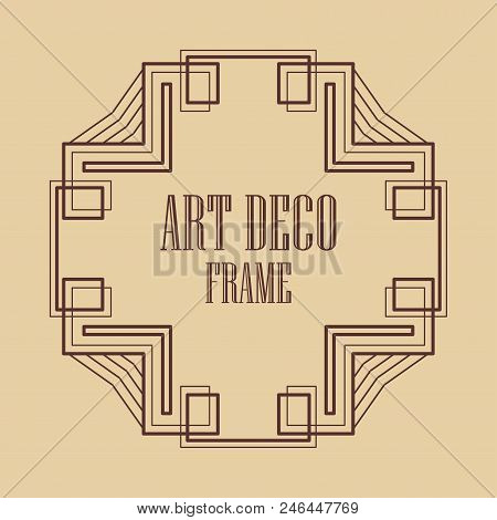 Vintage Art Deco Border Frame. Template For Design