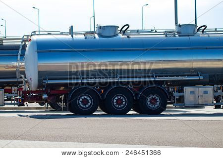 Euro Semi Truck On The Highway. Semi Truck Heavy Duty Transportation.