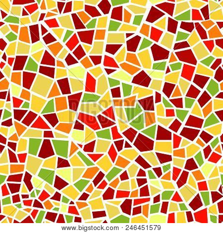 Abstract Mosaic Sheet Seamless Pattern. Geometric Tile Background. Ceramic Fragment Decorative Backd
