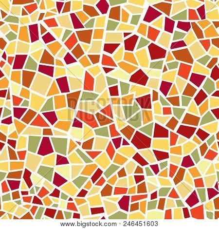 Abstract Mosaic Sheet Seamless Pattern. Geometric Tile Background. Ceramic Fragment Decorative Backd
