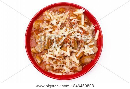 Whole Wheat Gnocchi And Tomato Sauce With Parmesean Cheese