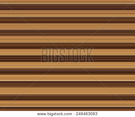 Background Of Shades Of Brown Stripes In Varying Widths. Muted Light Colors Recede For An Illusion O