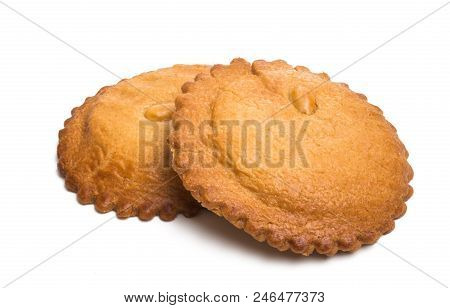 Almond Dutch Cookies Isolated On White Background