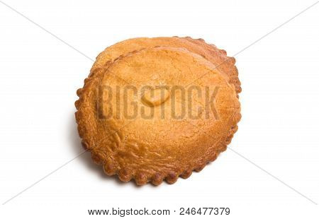 Almond Dutch Cookies Isolated On White Background