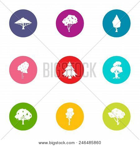 Verdant Icons Set. Flat Set Of 9 Verdant Vector Icons For Web Isolated On White Background