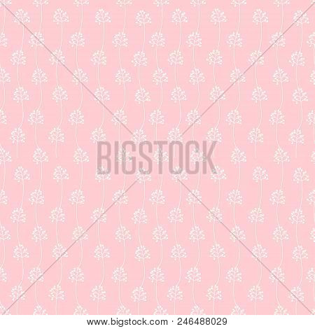 Floral Seamless Pattern. Gentle Pink Background. Vector Illustration