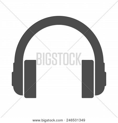 Headphones Icon. Vector. Isolated On White Background.
