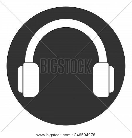 Headphones, Cans Icon. Vector. Isolated On White Background.