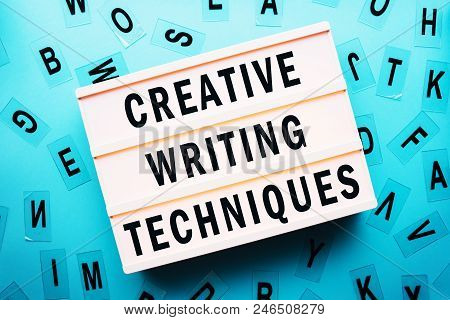 Creative Writing Techniques Concept, Letters On The Lightbox