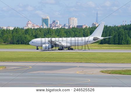 Saint Petersburg, Russia - June 20, 2018: Airbus A330 (ei-fsf) Of I-fly Airline After Landing In The