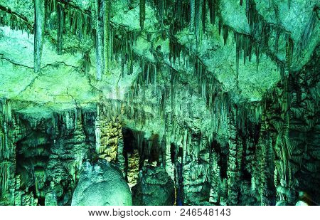 Ancient Minoan Sacred Psychro Cave Where God Zeus Was Born. Crete