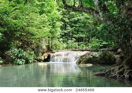 Cascata di Eravan, Kanchanabury, Thailandia