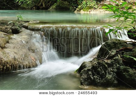 Cascata di Eravan, Kanchanabury, Thailandia