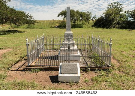 Colenso, South Africa - March 21, 2018: A Plaque And A Monument At The Clouston Garden Of Rememberan
