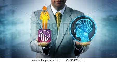 Unrecognizable Male Corporate Employer Confronting An Underperforming Female White Collar Employee W