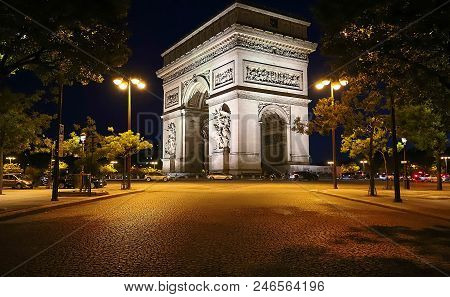 The Triumphal Arch Is One Of The Most Famous Monuments In Paris. It Honors Those Who Fought And Died