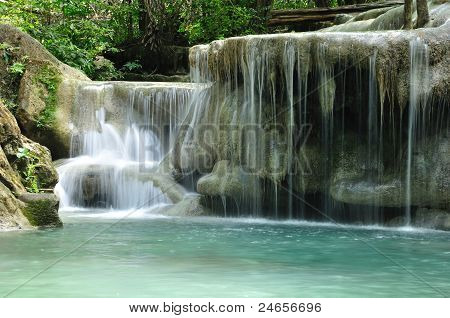Cascata di Eravan, Kanchanabury, Thailandia