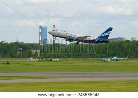 Saint Petersburg, Russia - June 20, 2018: The Boeing 737 (vp-bri) Plane Of Nordavia Airline Flying U