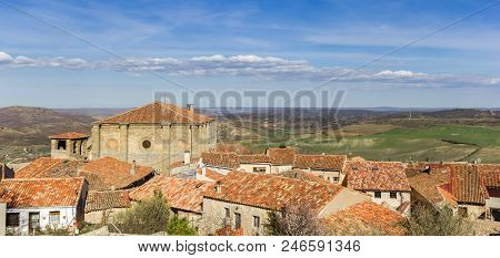 Panorama Of Atienza And The Surrounding Landscape Of Castilla-la Mancha, Spain