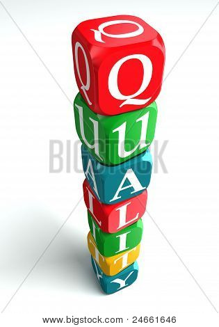 QualitÃ¤t 3d bunte Schlagwort