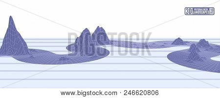 Light Background With Polygonal Mountains Purple. Stock Image Vector