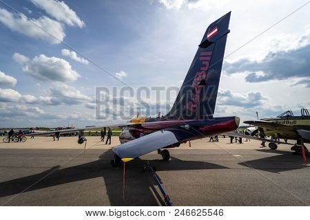 Berlin - April 27, 2018: Light Attack And Advanced Trainer Aircraft Dassault/dornier Alpha Jet. Rear