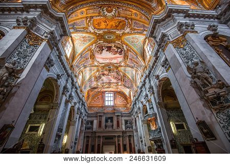 Interiors Of Chiesa I Gesuiti, Venice, Italy