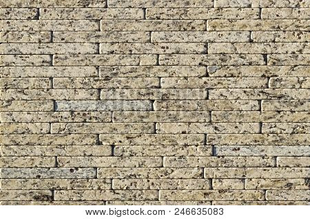 Fragment Of A Wall Made Of Stone. Stone Wall.