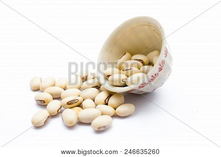 Ayurvedic Herb Kaunch Or Velvet Bean Or Bengal Velvet Bean Or Kapikachhu Or Mucuna Pruriens Isolated