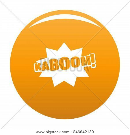 Comic Boom Kaboom Icon. Simple Illustration Of Comic Boom Kaboom Vector Icon For Any Design Orange